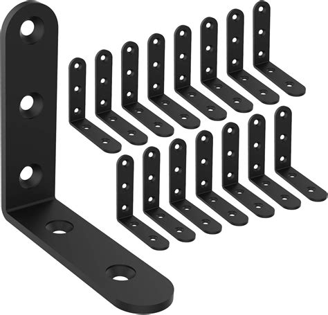 bulk black metal angel brackets|black angle brackets for wood.